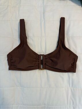 Kona Sol Brown Front-Ring Bikini Top